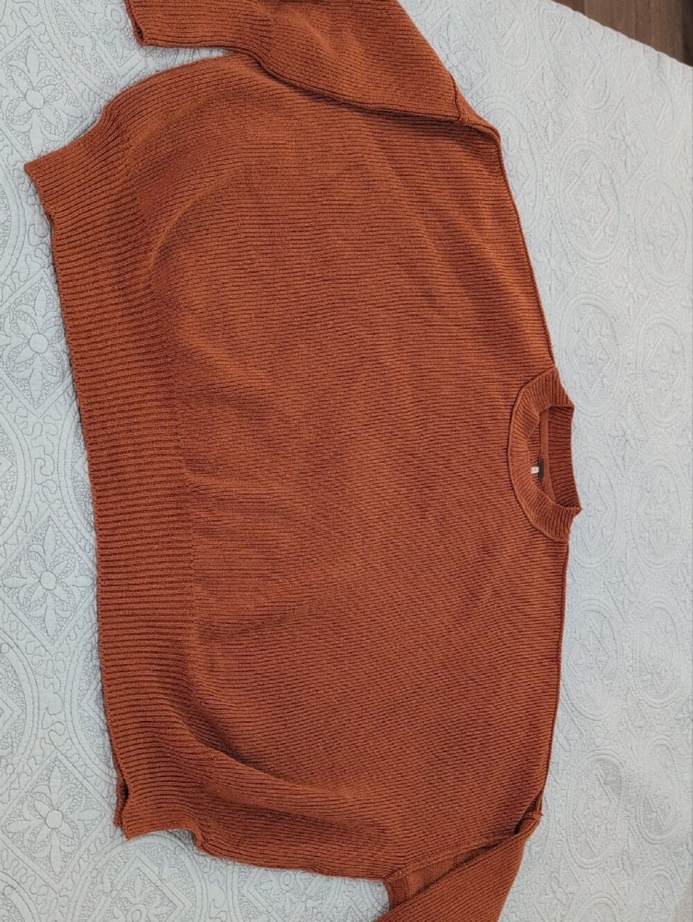 Free People Crewneck Sweater in Rust Orange - Picture 2 of 5